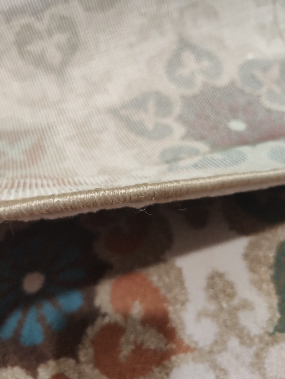 Decorative Floral Runner Rug in Cream with Multi-Color Medallions - Picture 5 of 11
